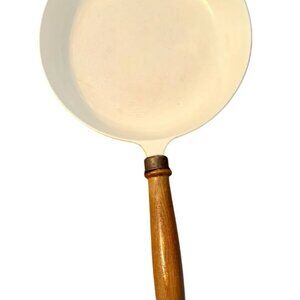 MCM Yellow Enamaled Cast Iron Skillet by Descoware